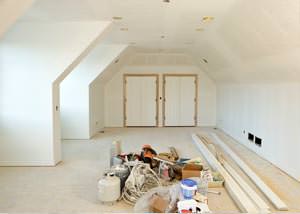 A interior paint job in progress in New Canaan